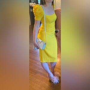 Antonio Melani Yellow Midi Dress